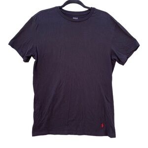 Polo Ralph Lauren Slim Fit Black Tee Shirt Red Logo Sz L